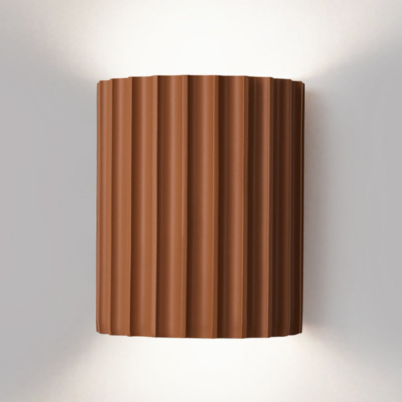 Half Cylinder Shape Resin Wall Sconces Modern 2-Lights Wall Mount Light Fixture