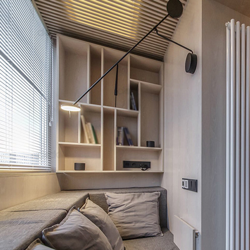 Metal Wall Mounted Sconce Industrial Black Wall Lights for Bedroom