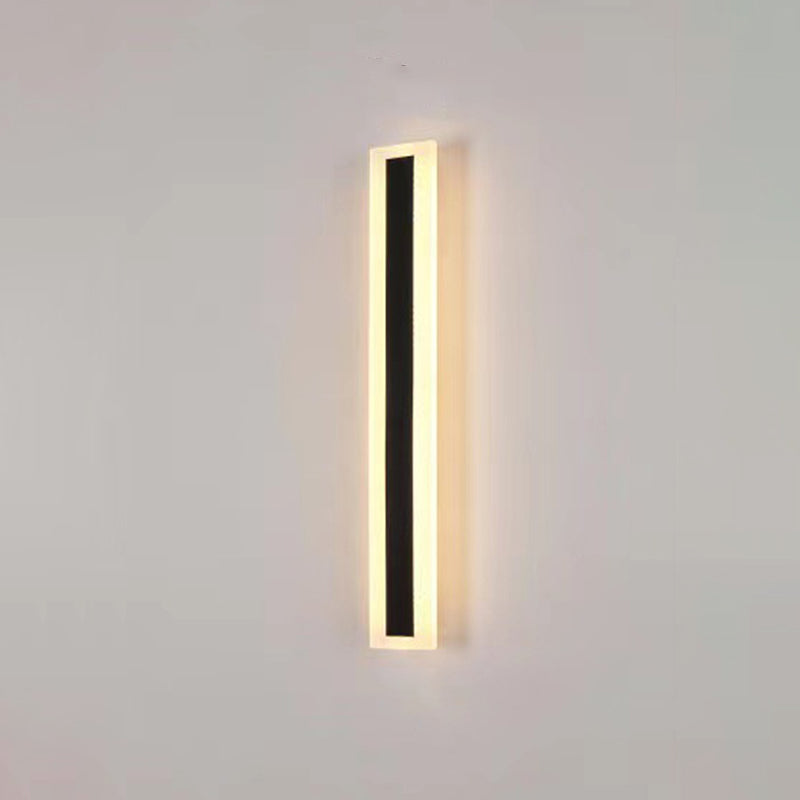 Linear Shape Metal Wall Sconces Modern 1-Light Wall Mount Light Fixture in Black