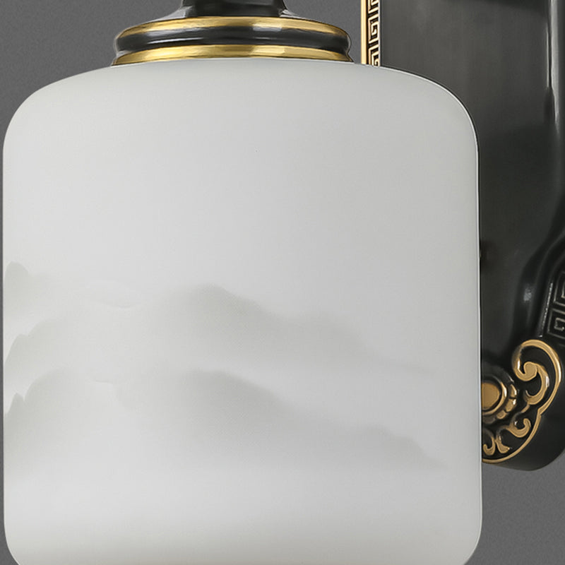 Glass Shade Wall Mounted Light Fixture Modernism Wall Mounted Sconce