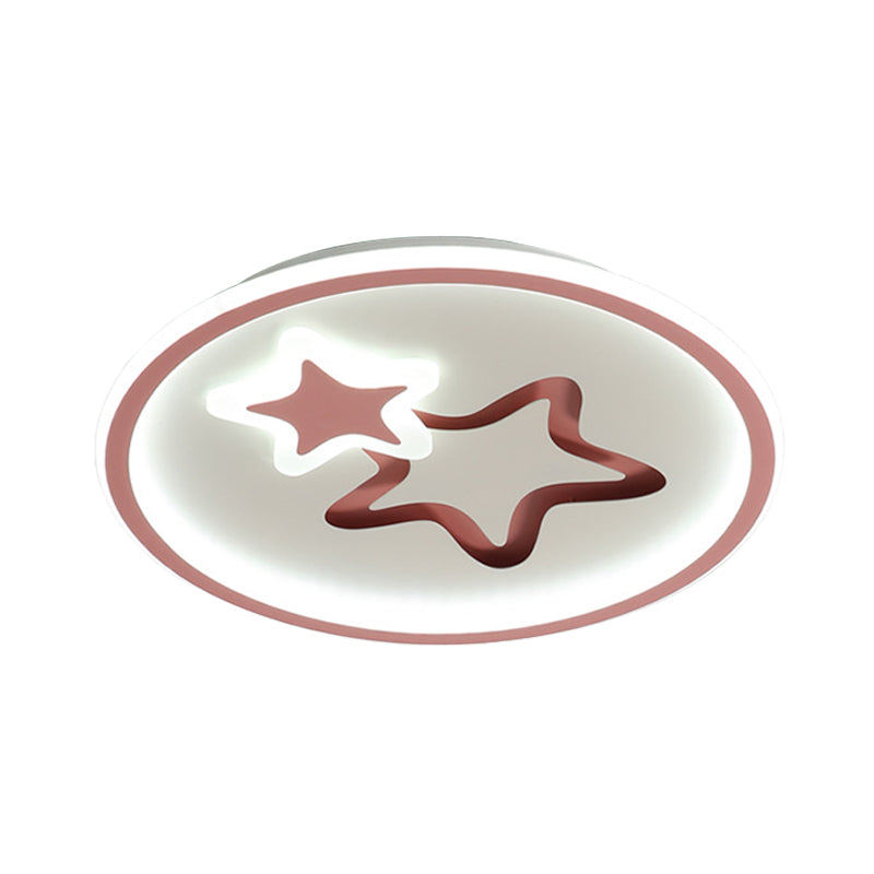 Weiß/Blau Stern Flush Halterung minimalistisch LED Acryl Decke montiert Licht für Wohnzimmer