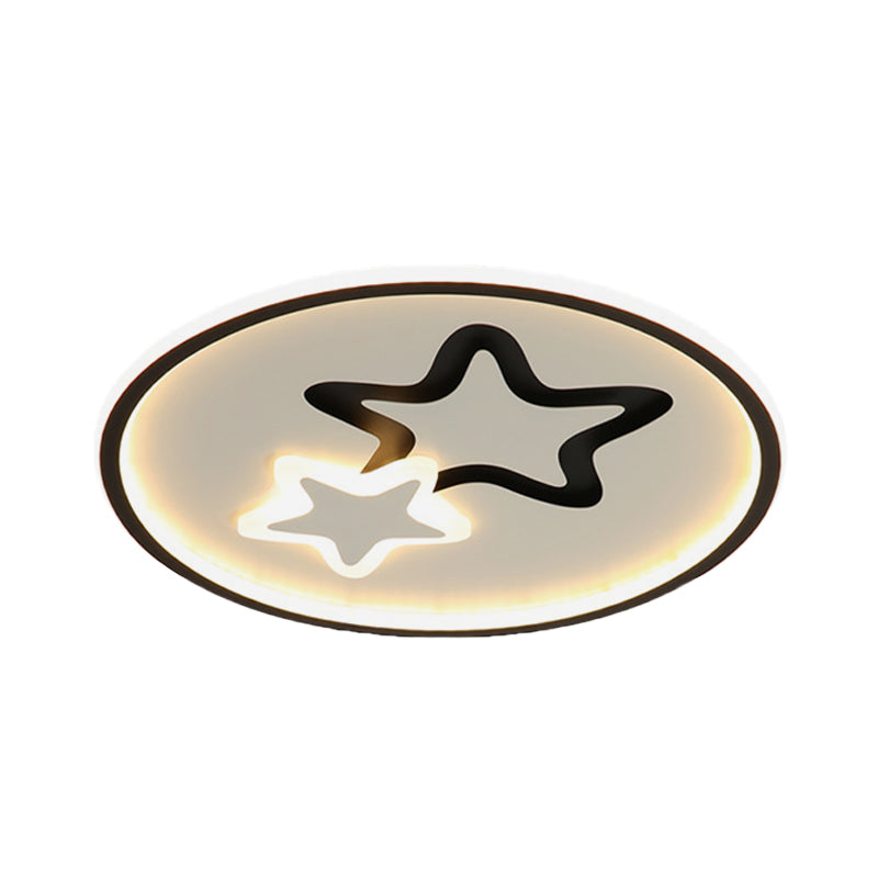 Weiß/Blau Stern Flush Halterung minimalistisch LED Acryl Decke montiert Licht für Wohnzimmer