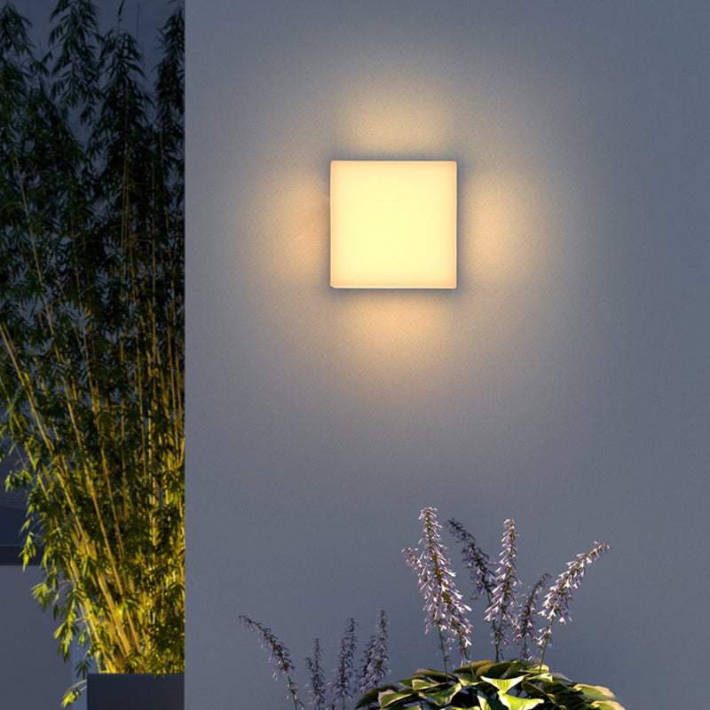 Square Wall Sconce Contemporary Outdoor Sconce Light Fixture