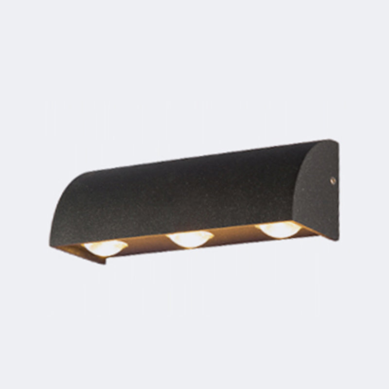 Contemporary Wall Sconce Black Curve Wall Light Fixture for Courtyard