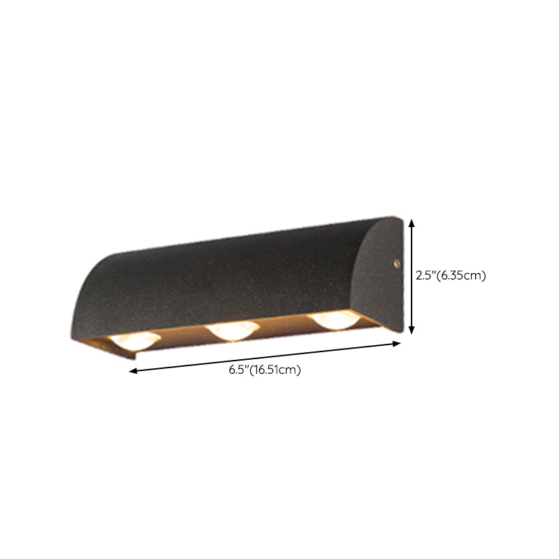 Contemporary Wall Sconce Black Curve Wall Light Fixture for Courtyard