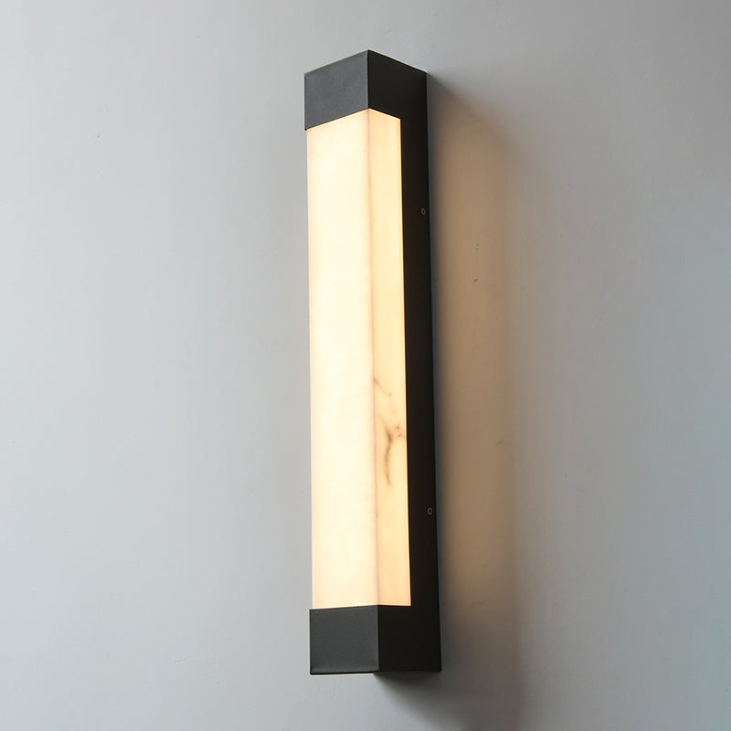 Rectangle Shade Wall Sconce Contemporary Outdoor Wall Light Fixture for Courtyard