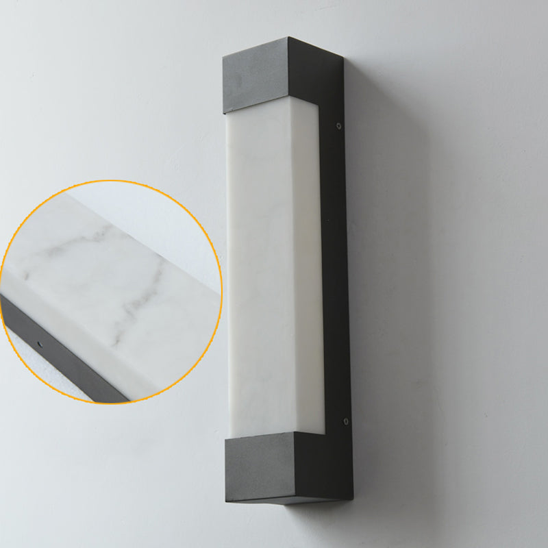 Rectangle Shade Wall Sconce Contemporary Outdoor Wall Light Fixture for Courtyard