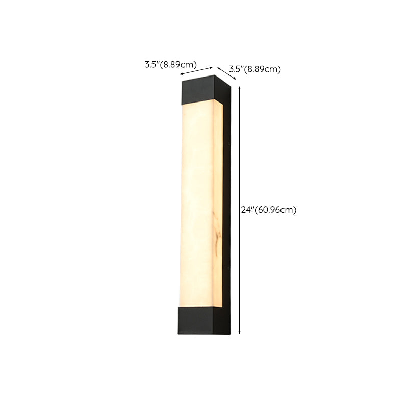 Rectangle Shade Wall Sconce Contemporary Outdoor Wall Light Fixture for Courtyard