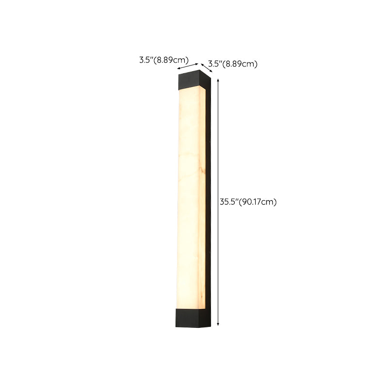 Rectangle Shade Wall Sconce Contemporary Outdoor Wall Light Fixture for Courtyard