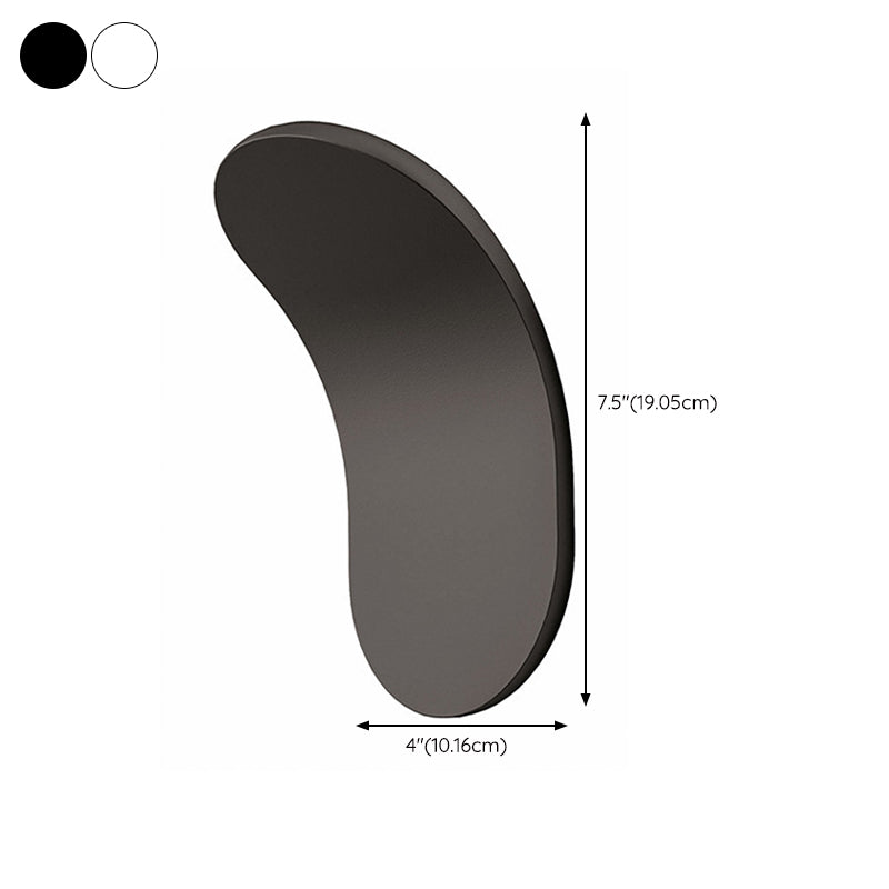 Contemporary Single Black/White Wall Mounted Sconce Metal Wall Light