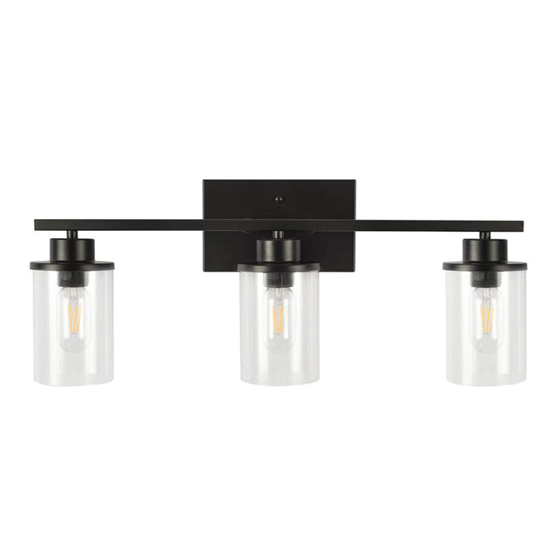 Traditional Bathroom Vanity Lighting 1 / 2 / 3 - Head Iron & Glass Bath Sconce