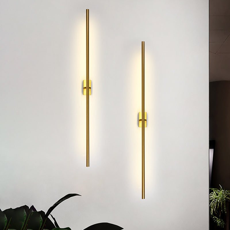 Contemporary Black/Golden Bathroom Vanity Light Metal LED Bath Bar