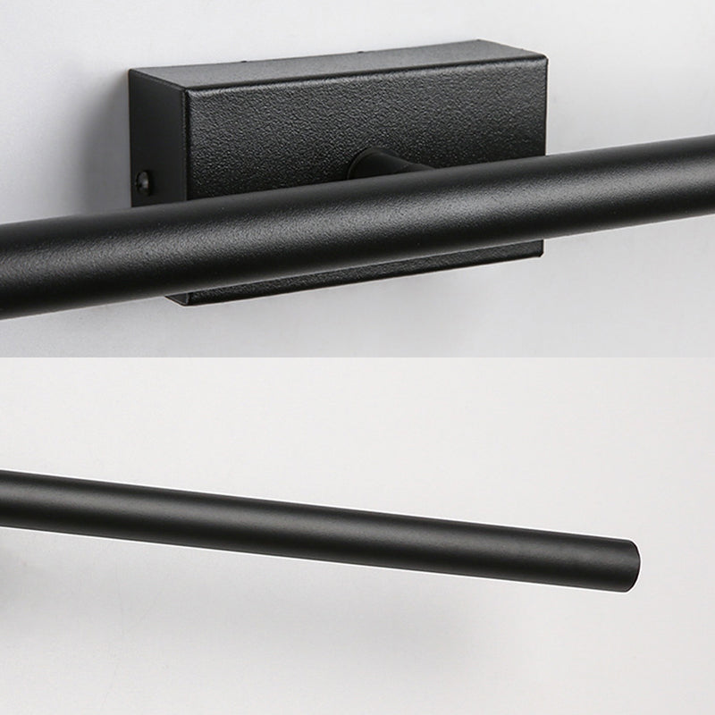 Contemporary Black/Golden Bathroom Vanity Light Metal LED Bath Bar