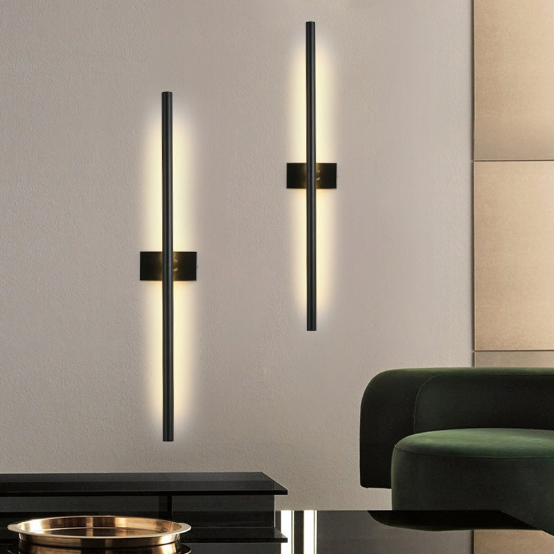 Contemporary Black/Golden Bathroom Vanity Light Metal LED Bath Bar