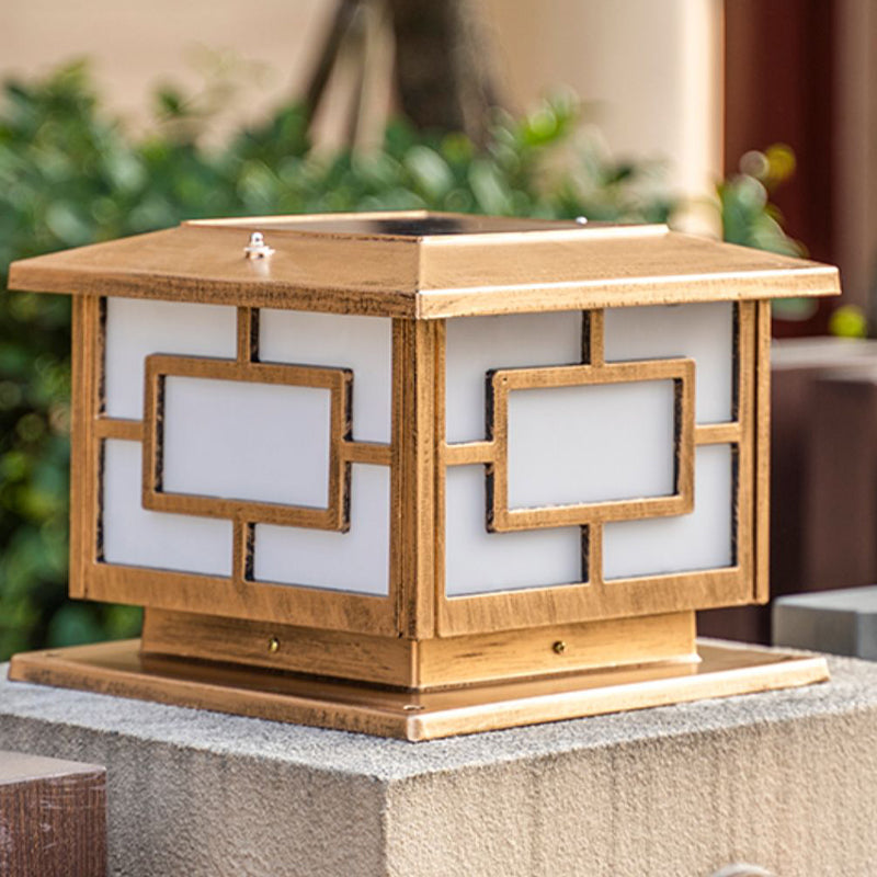 Postmodern Pillar Light Minimalist LED Solar Lighting Fixture for Garden