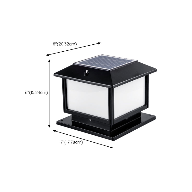 Postmodern Pillar Light Minimalist LED Solar Lighting Fixture for Garden