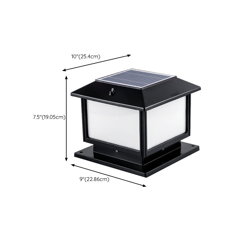 Postmodern Pillar Light Minimalist LED Solar Lighting Fixture for Garden