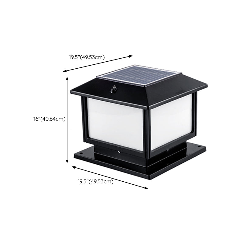 Postmodern Pillar Light Minimalist LED Solar Lighting Fixture for Garden
