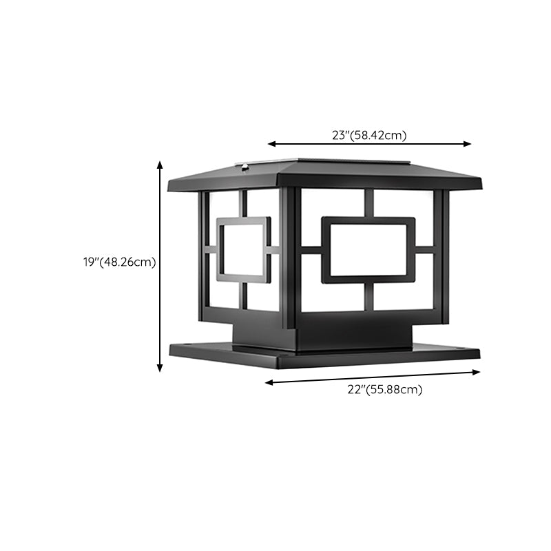Postmodern Pillar Light Minimalist LED Solar Lighting Fixture for Garden