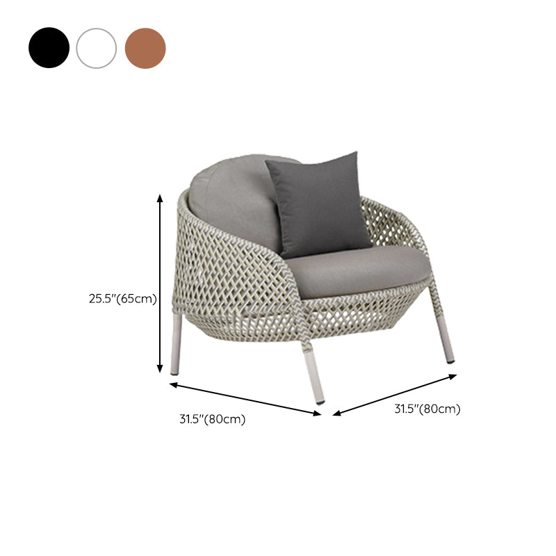 UV and Water Resistant Patio Sofa 31.49" Wide Outdoor Sofa with Cushion