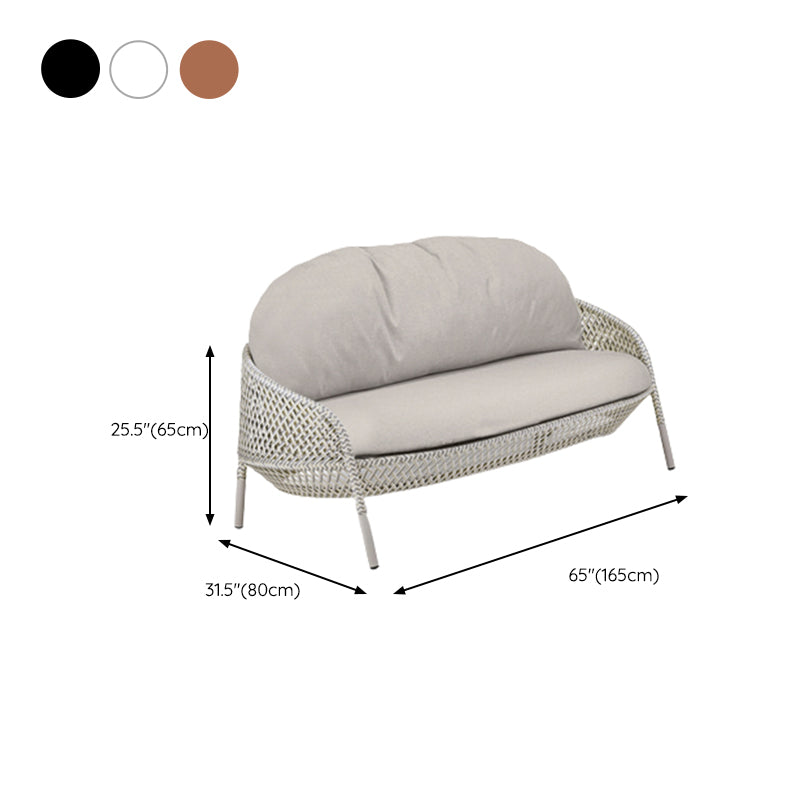 UV and Water Resistant Patio Sofa 31.49" Wide Outdoor Sofa with Cushion