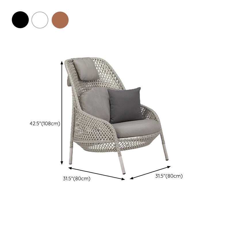 UV and Water Resistant Patio Sofa 31.49" Wide Outdoor Sofa with Cushion