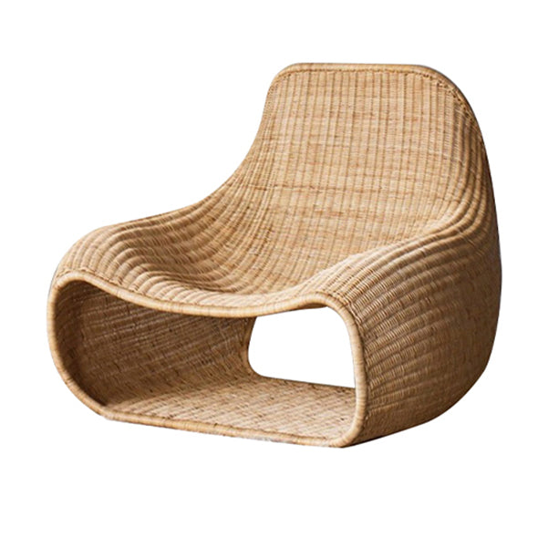 1-Seater Rattan Outdoor Sofa Tropical Style UV Resistant Patio Sofa