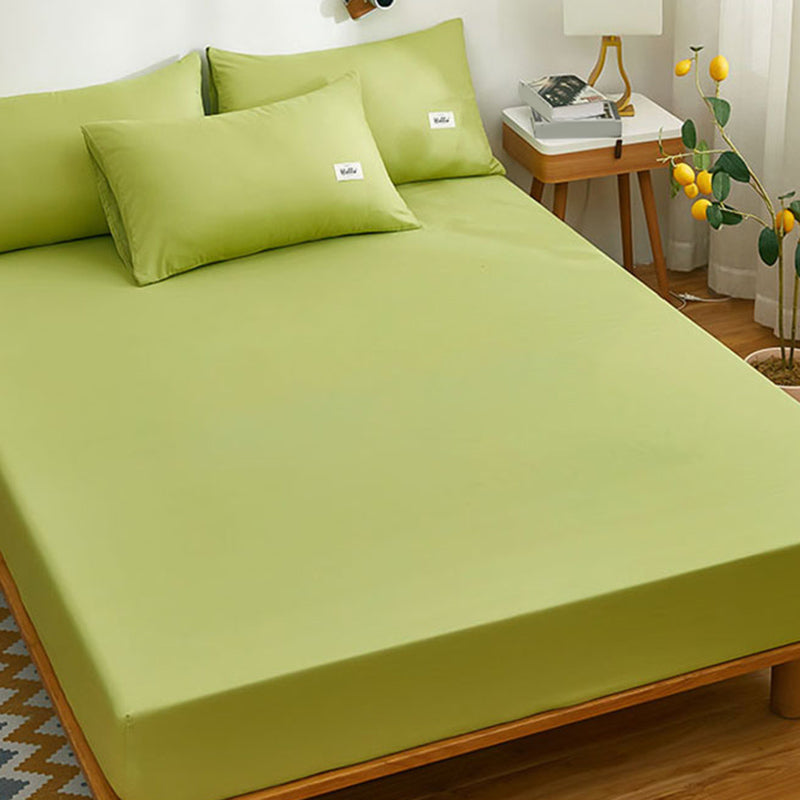 Solid Fitted Sheet Soft Breathable Non-Pilling Fade Resistant Polyester