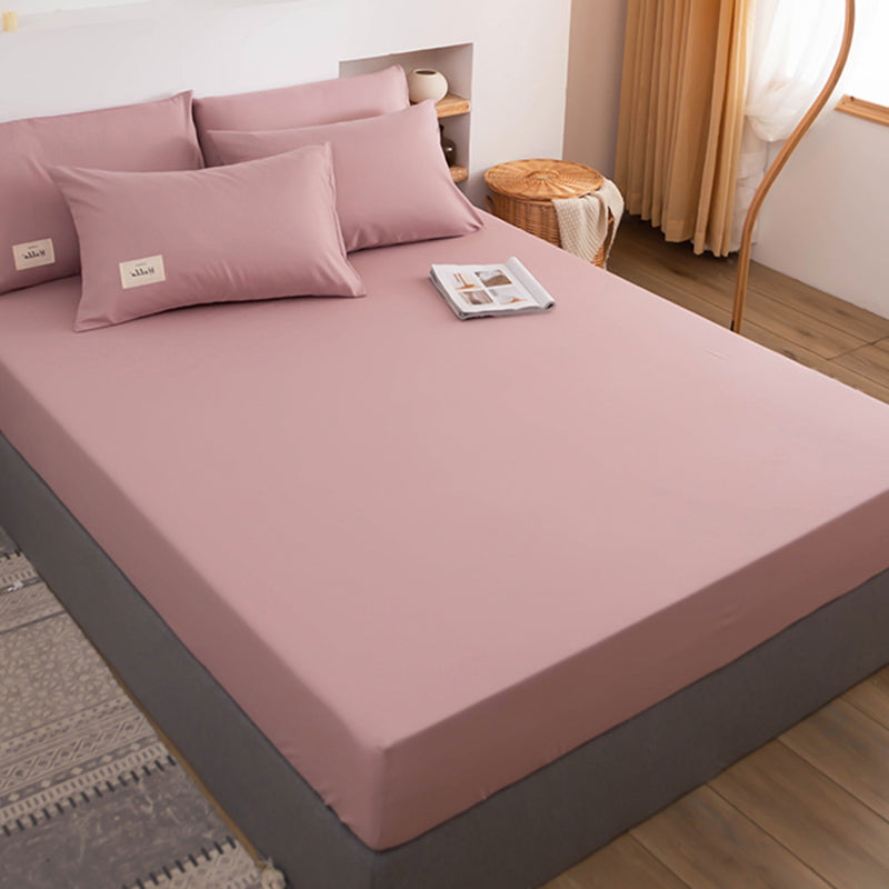 Solid Fitted Sheet Soft Breathable Non-Pilling Fade Resistant Polyester