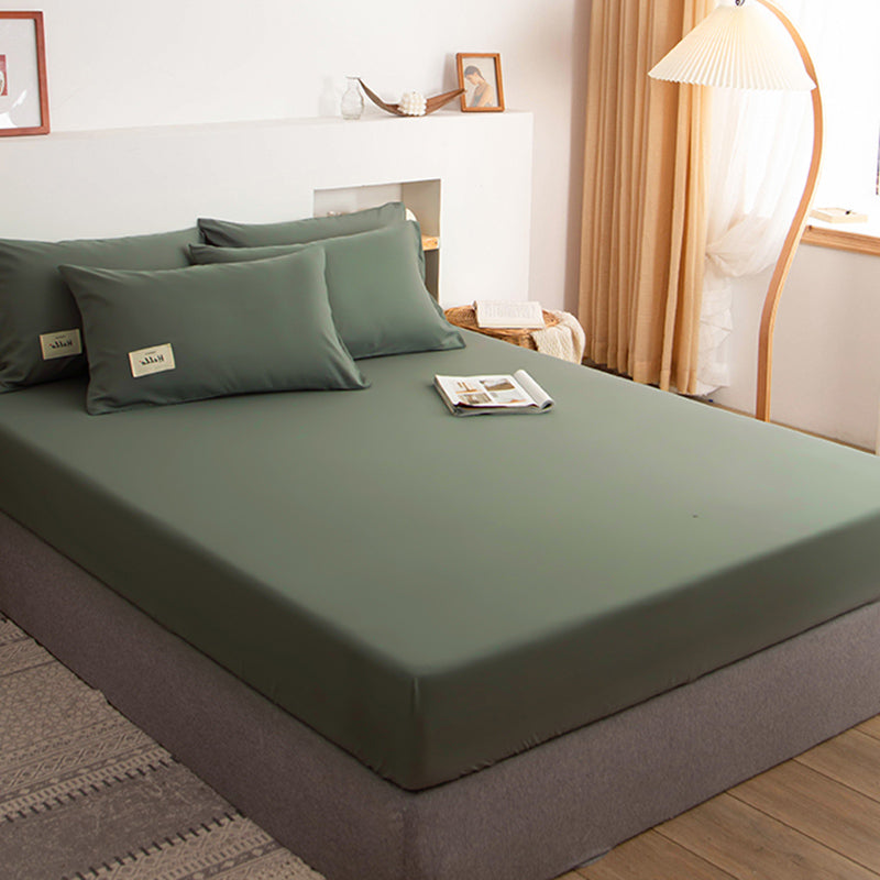 Solid Fitted Sheet Soft Breathable Non-Pilling Fade Resistant Polyester