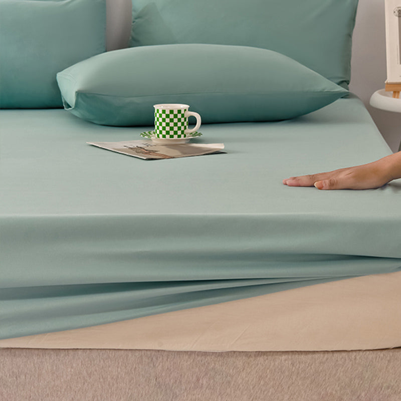 Fade Resistant Fitted Sheet Polyester Breathable Soft Plain Non-Pilling