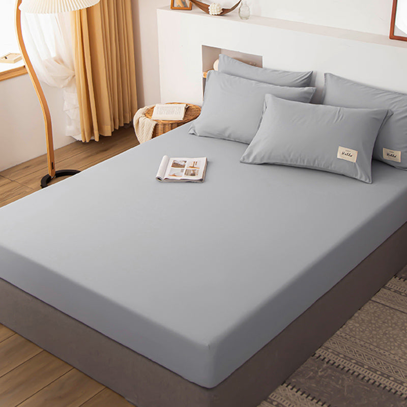 Twill Soft Fitted Sheet Breathable Whole Colored Non-Pilling Fade Resistant Polyester