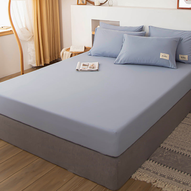 Twill Soft Fitted Sheet Breathable Whole Colored Non-Pilling Fade Resistant Polyester