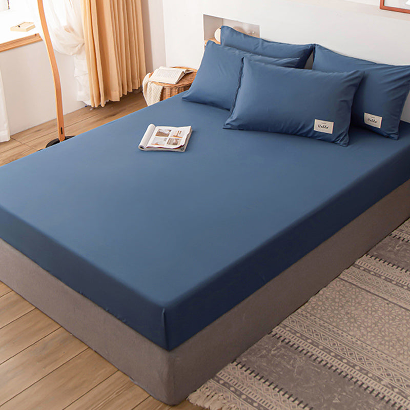 Twill Soft Fitted Sheet Breathable Whole Colored Non-Pilling Fade Resistant Polyester