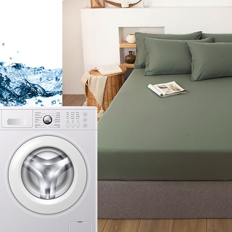 Twill Soft Fitted Sheet Breathable Whole Colored Non-Pilling Fade Resistant Polyester