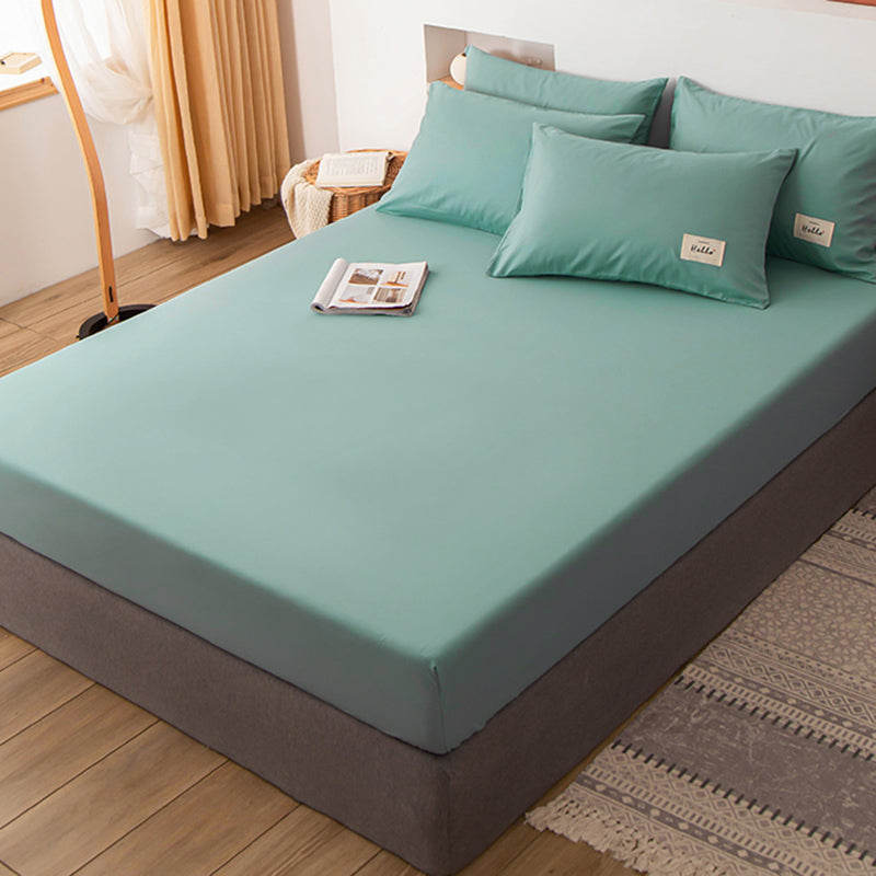 Twill Soft Fitted Sheet Breathable Whole Colored Non-Pilling Fade Resistant Polyester