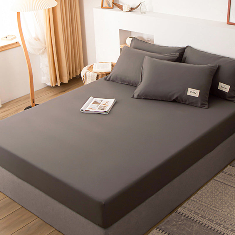 Twill Soft Fitted Sheet Breathable Whole Colored Non-Pilling Fade Resistant Polyester