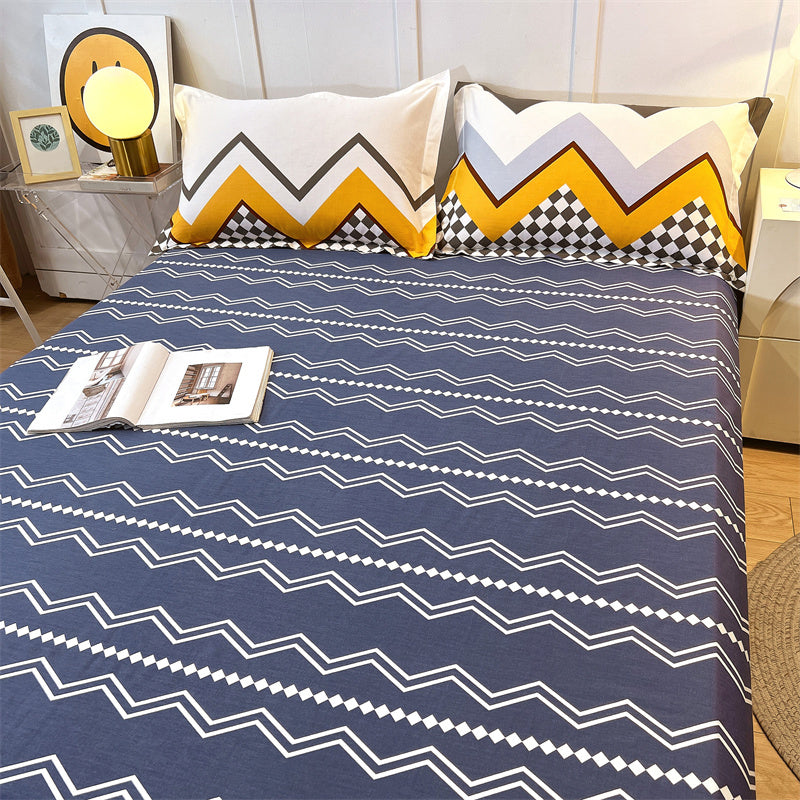 Breathable Soft Bed Sheet Printed Cotton Non-Pilling Fade Resistant