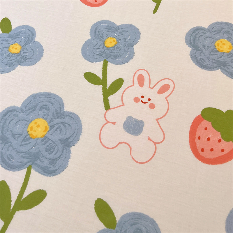 Breathable Soft Bed Sheet Printed Cotton Non-Pilling Fade Resistant