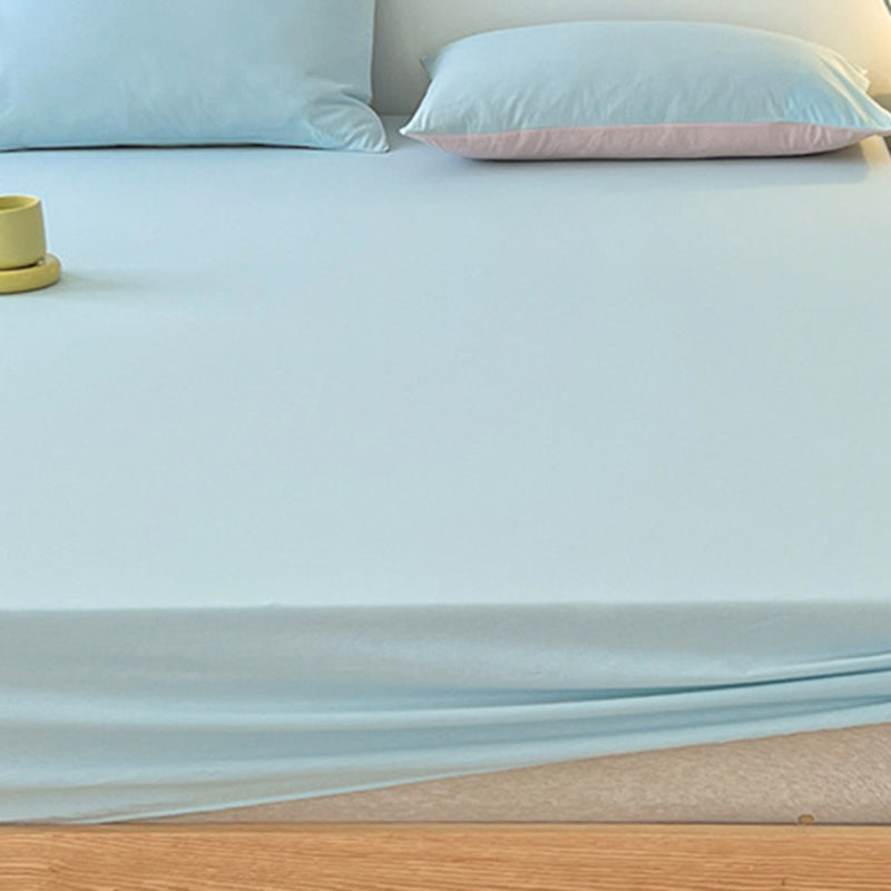 Cotton Fitted Sheet Twill Solid Color Fade Resistant Soft Breathable
