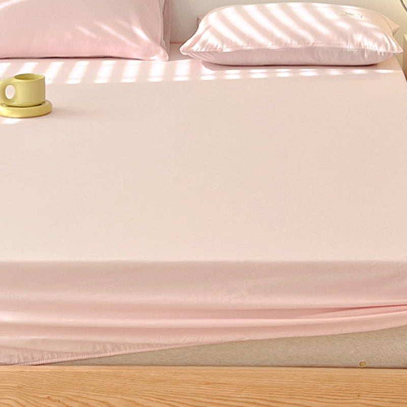Cotton Fitted Sheet Twill Solid Color Fade Resistant Soft Breathable