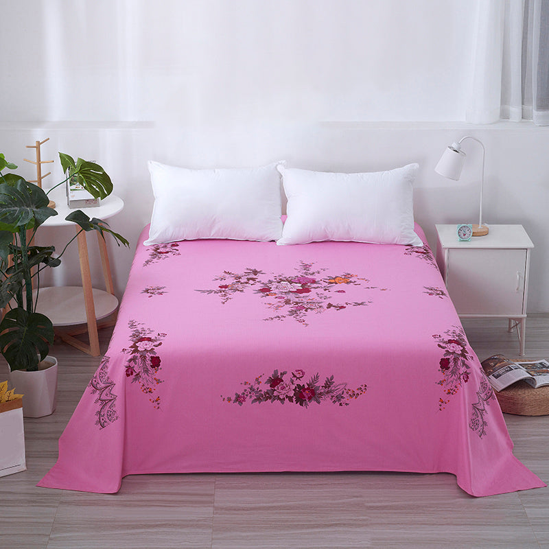 Sheets Cotton Floral Printed Breathable Wrinkle Resistant Ultra Soft Bed Sheet Set
