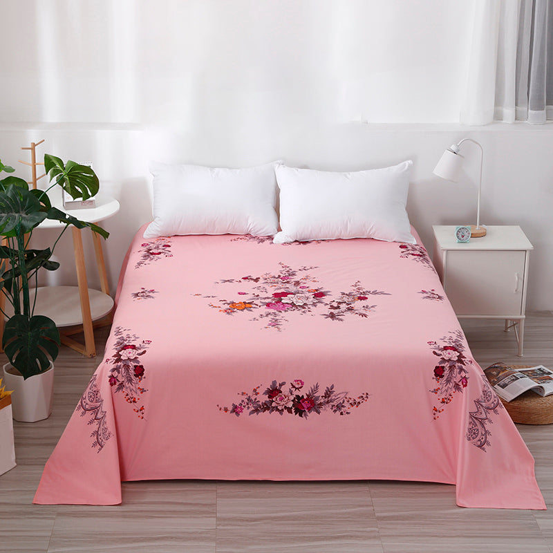 Sheets Cotton Floral Printed Breathable Wrinkle Resistant Ultra Soft Bed Sheet Set