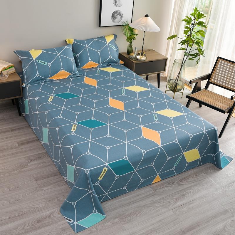 Sheet Sets Cotton Striped Breathable Wrinkle Resistant Ultra Soft Bed Sheet Set