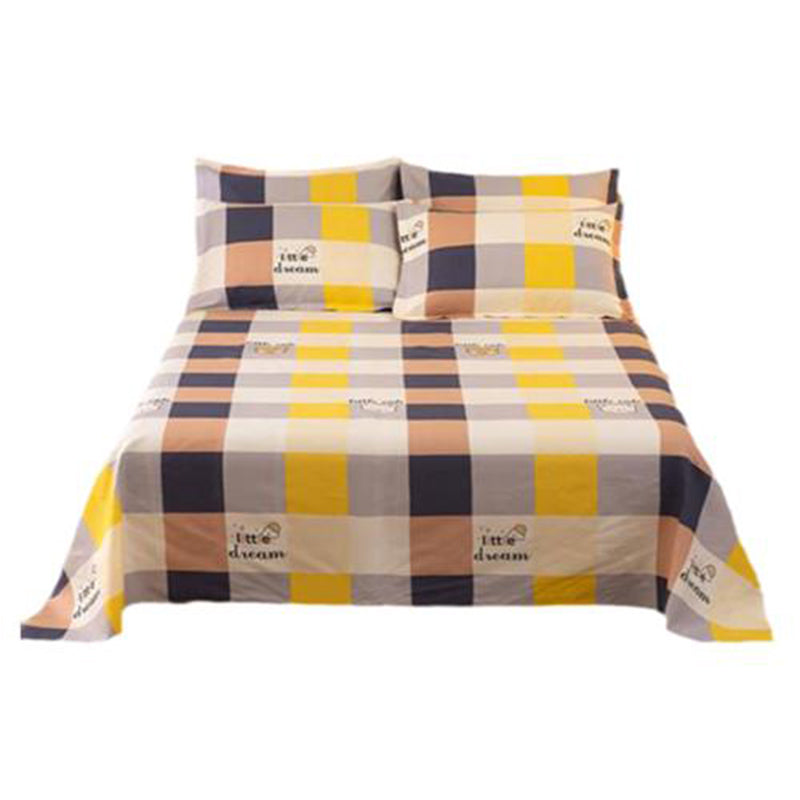 Sheet Set Cotton Floral Printed Ultra Soft Breathable Wrinkle Resistant Bed Sheet Set