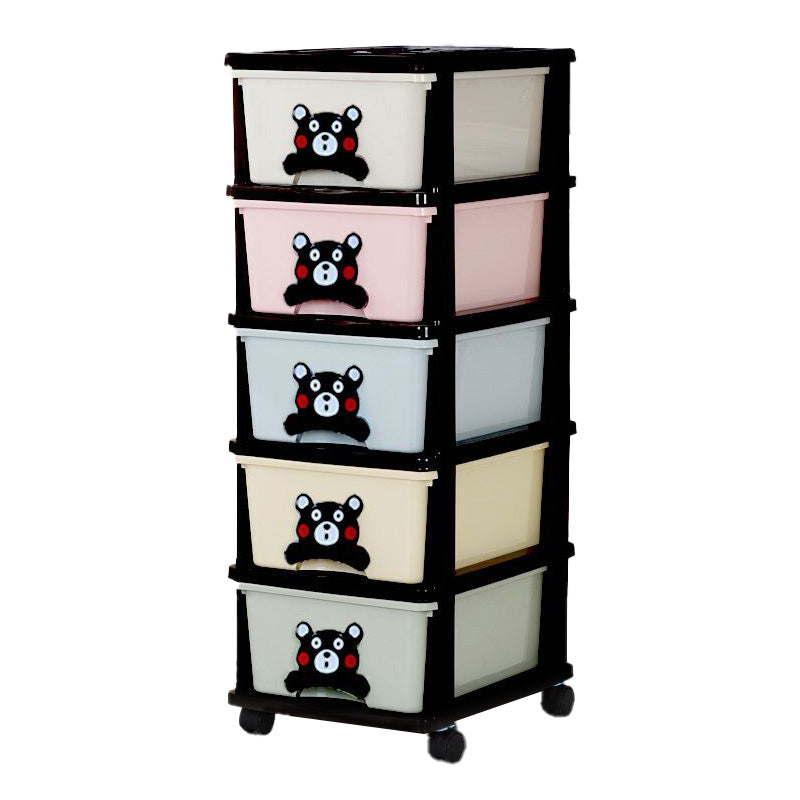 Scandinavian Vertical Plastic Nursery Dresser with Drawers for Bedroom