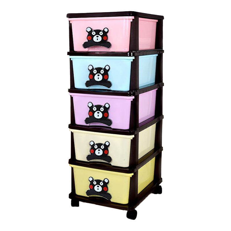 Scandinavian Vertical Plastic Nursery Dresser with Drawers for Bedroom