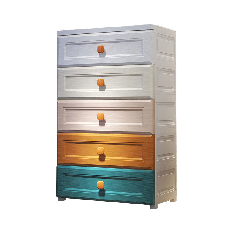 Modernism Vertical Plastic Nursery Dresser with 5/6 Drawers for Bedroom