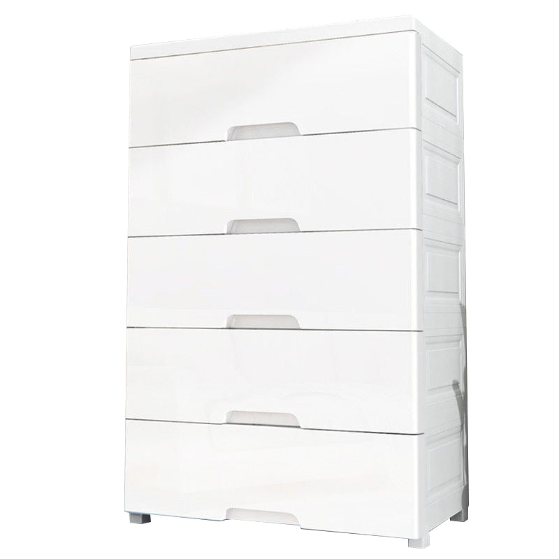 Vertical Nursery Dresser Scandinavian Plastic Kids Nightstand with 5/6 Drawers for Home