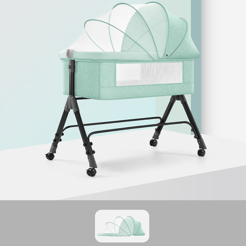 Modern Portable Bedside Bassinets Playpen Side Crib with Canopy